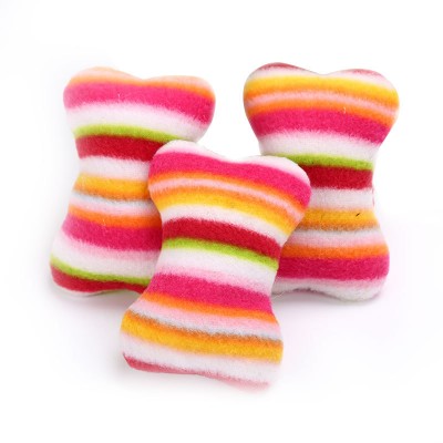 Hot Lovely Pet Dog Plush Toys Bone Shape Puppy Cat Chew Molars Resistant To Scratching Bite Toy