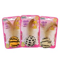 Hot Sale Little Pet Shop Cat Toy Plush Ball With Feather